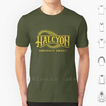 Логото на Halcyon Colony | Тениска с логото на The Outer Worlds, Голям размер, Лого Halcyon Colony, Halcyon Colony, Външни светове, Външни светове